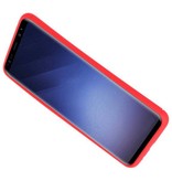 Estuche blando para Galaxy S9 Plus Estuche con soporte para anillo rojo