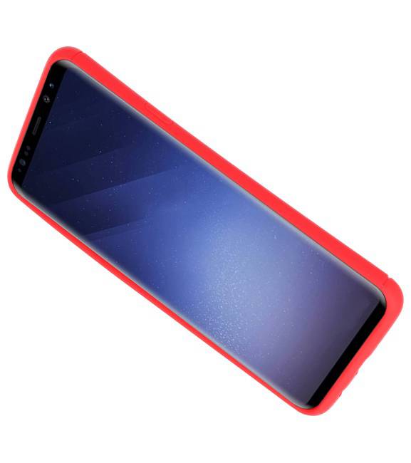 Estuche blando para Galaxy S9 Plus Estuche con soporte para anillo rojo