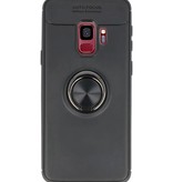 Softcase pour Galaxy S9 Case avec porte-bague noir