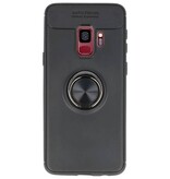 Softcase pour Galaxy S9 Case avec porte-bague noir