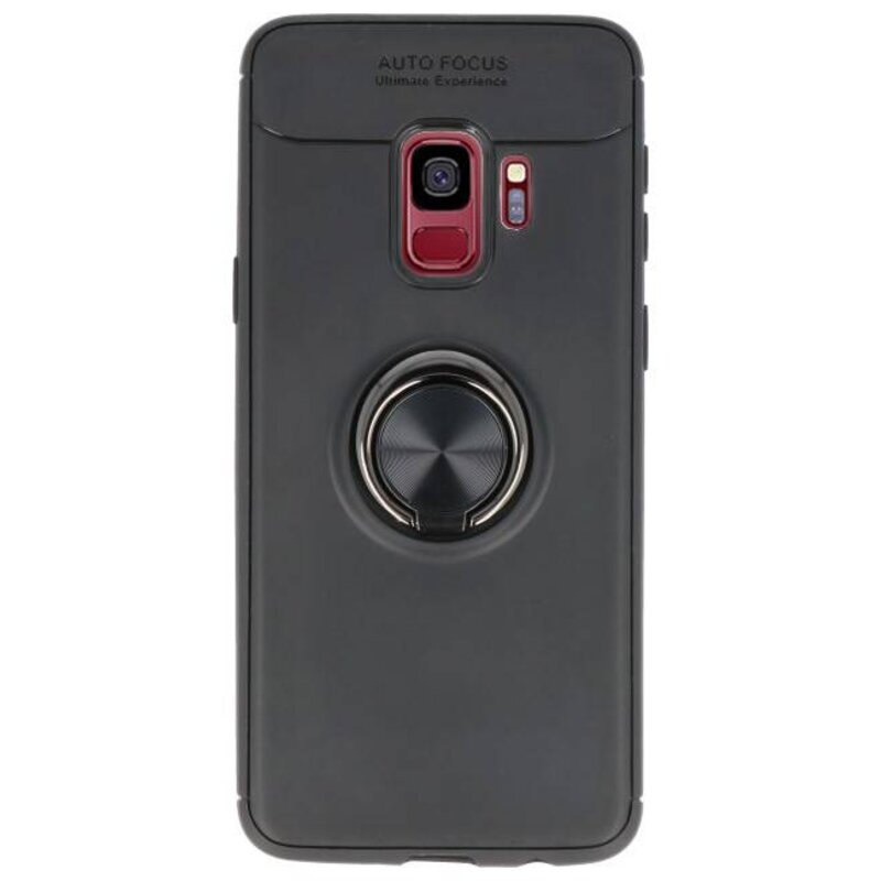 Custodia Softcase per Galaxy S9 con supporto per anello nero
