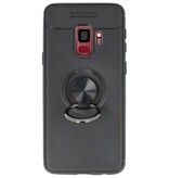Softcase pour Galaxy S9 Case avec porte-bague noir