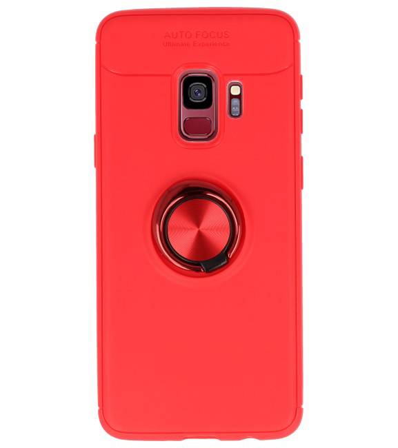 Funda para Galaxy S9 con soporte para anillo rojo