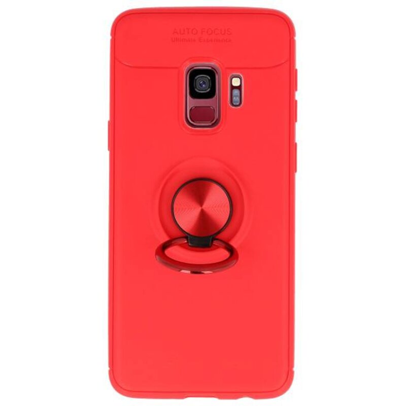 Softcase til Galaxy S9 Taske med Ring Holder Red