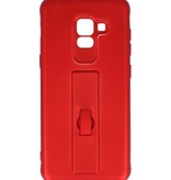 Coque en carbone série Samsung Galaxy A8 2018 Rouge