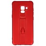 Coque en carbone série Samsung Galaxy A8 2018 Rouge