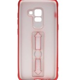 Coque en carbone série Samsung Galaxy A8 2018 Rouge