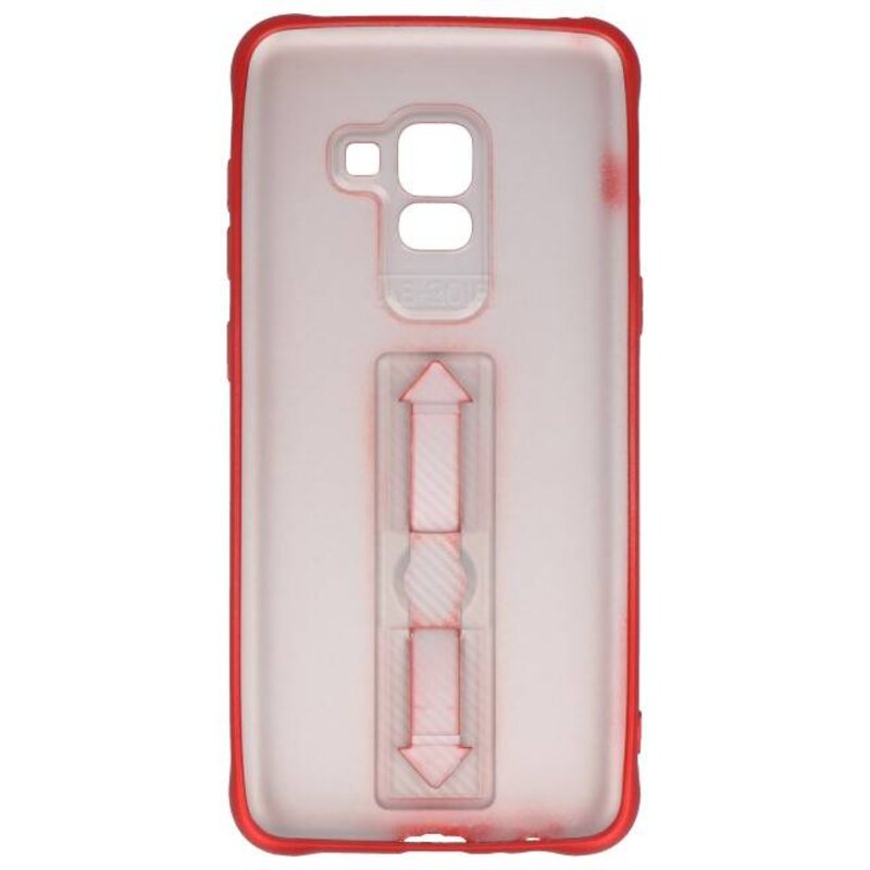 Coque en carbone série Samsung Galaxy A8 2018 Rouge