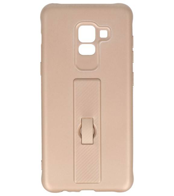 Carbon series hoesje Samsung Galaxy A8 2018 Goud