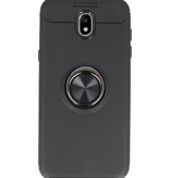 Softcase pour Galaxy J5 2017 Case avec porte-Bague Noir