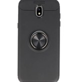 Softcase voor Galaxy J5 2017 Hoesje met Ring Houder Zwart