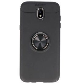 Custodia Softcase per Galaxy J5 2017 con supporto per anello nero