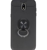 Softcase pour Galaxy J5 2017 Case avec porte-Bague Noir