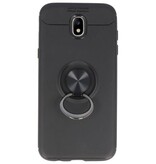 Softcase pour Galaxy J5 2017 Case avec porte-Bague Noir