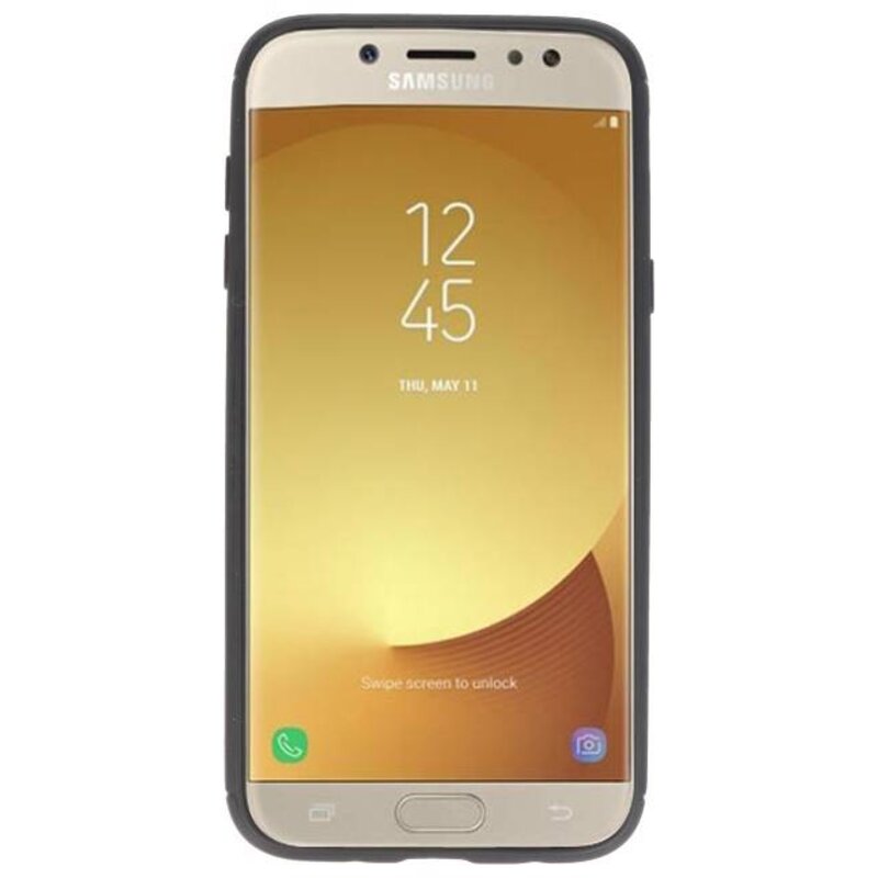 Softcase pour Galaxy J5 2017 Case avec porte-Bague Noir