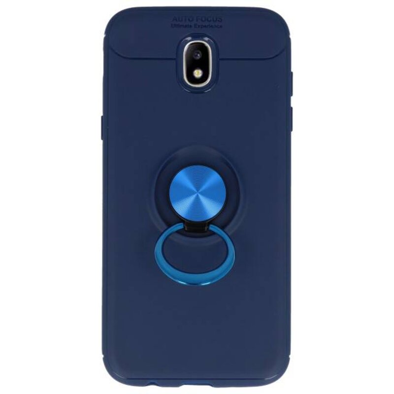Funda Softcase para Galaxy J5 2017 con soporte para anillo Navy