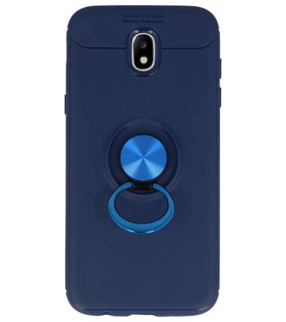 Softcase pour Galaxy J5 2017 Etui avec Porte-Bague Marine