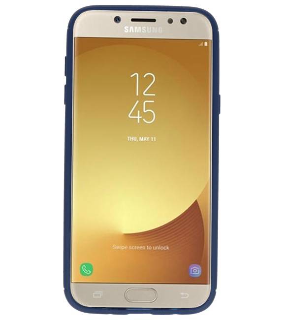 Funda Softcase para Galaxy J5 2017 con soporte para anillo Navy