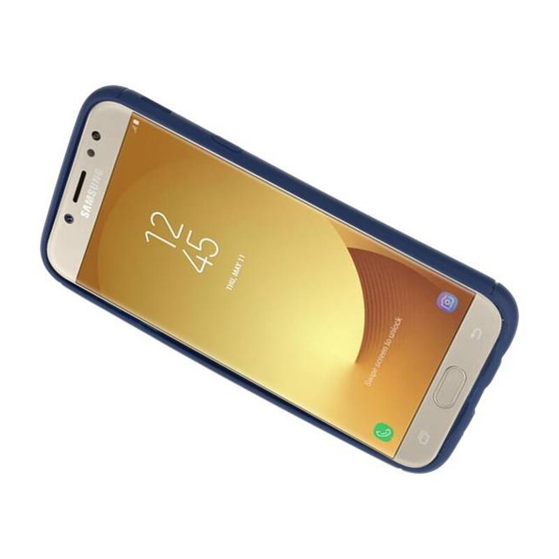 Softcase für Galaxy J5 2017 Case mit Ringhalter Navy