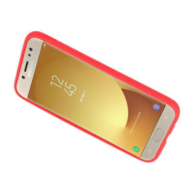 Softcase til Galaxy J5 2017 Taske med Ring Holder Red