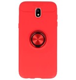 Custodia Softcase per Galaxy J5 2017 con anello rosso