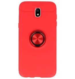 Funda para Galaxy J5 2017 con soporte para anillo rojo