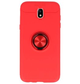 Softcase pour Galaxy J5 2017 Case avec porte-anneau rouge