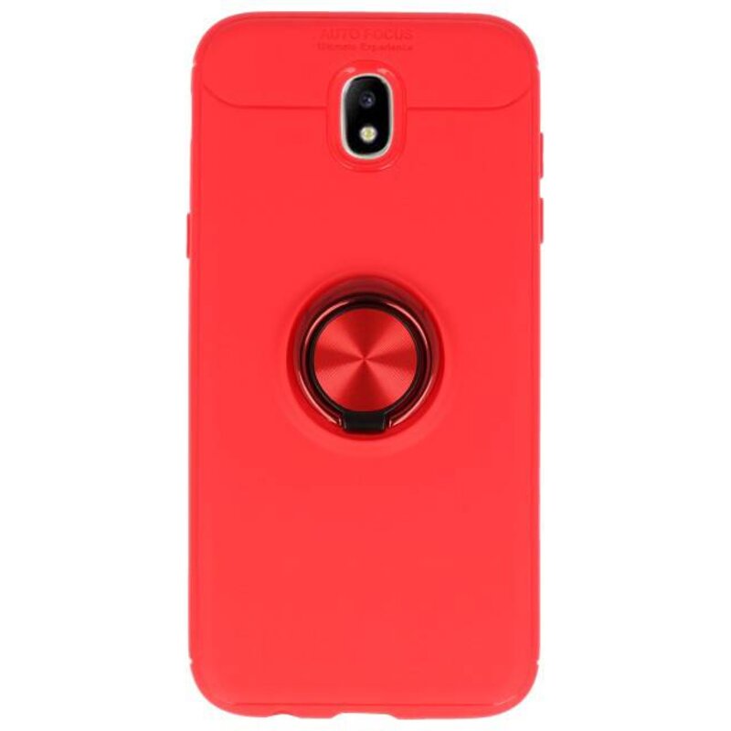 Softcase for Galaxy J5 2017 Case with Ring Holder Red