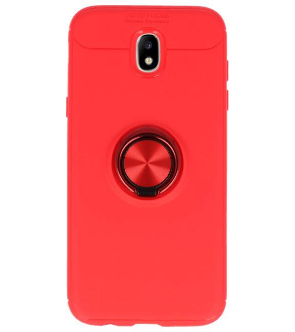 Funda para Galaxy J5 2017 con soporte para anillo rojo