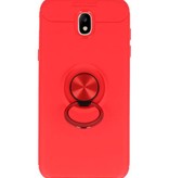 Custodia Softcase per Galaxy J5 2017 con anello rosso