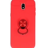 Funda para Galaxy J5 2017 con soporte para anillo rojo