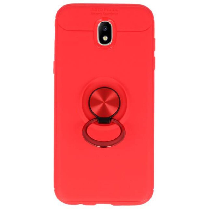 Softcase til Galaxy J5 2017 Taske med Ring Holder Red