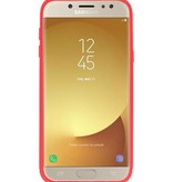 Custodia Softcase per Galaxy J5 2017 con anello rosso