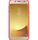 Funda para Galaxy J5 2017 con soporte para anillo rojo