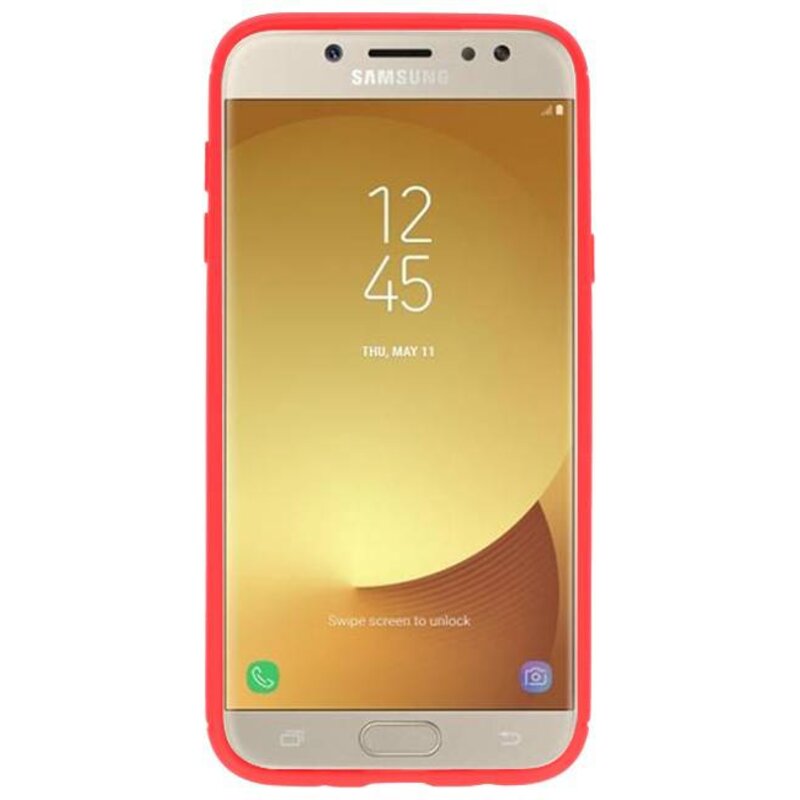 Softcase til Galaxy J5 2017 Taske med Ring Holder Red