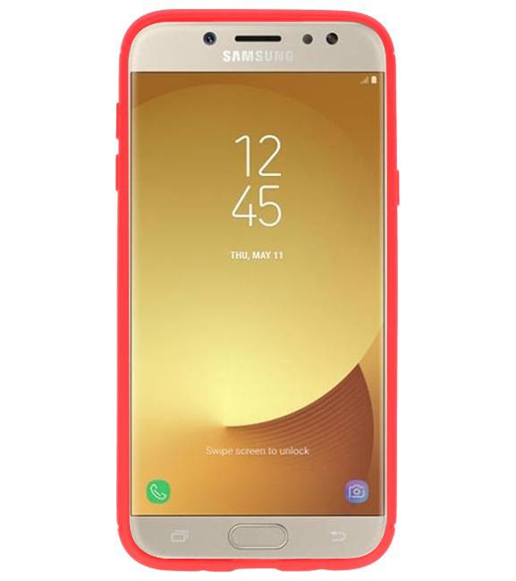 Custodia Softcase per Galaxy J5 2017 con anello rosso