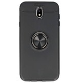 Custodia Softcase per Galaxy J7 2017 con supporto per anello nero