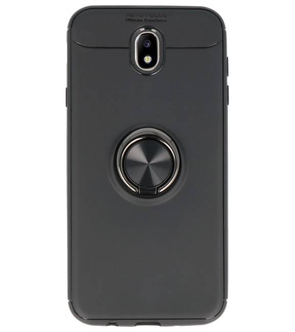 Softcase für Galaxy J7 2017 Case mit Ringhalter Schwarz