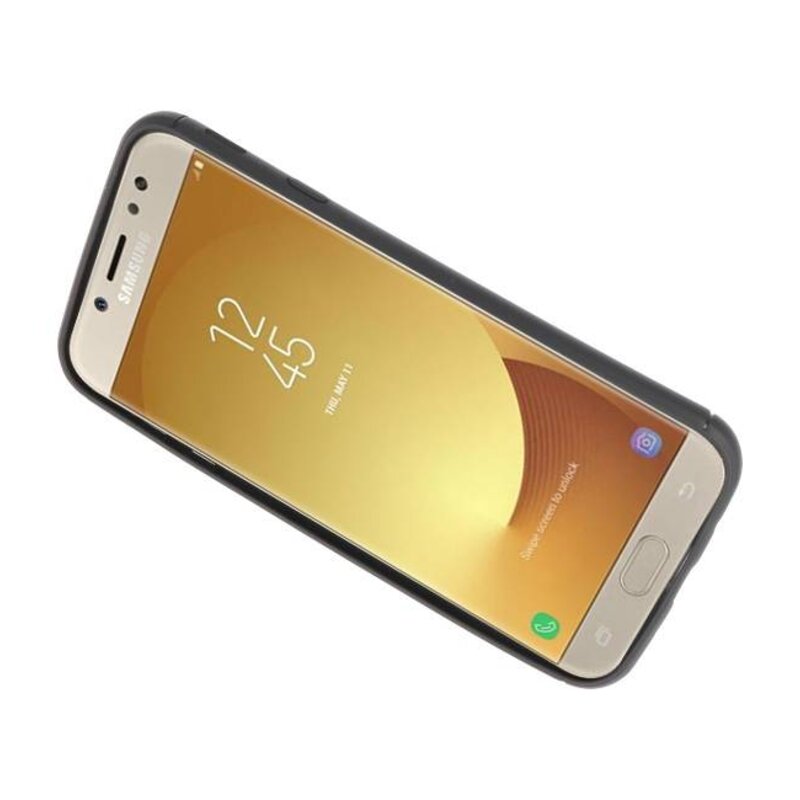 Softcase für Galaxy J7 2017 Case mit Ringhalter Schwarz