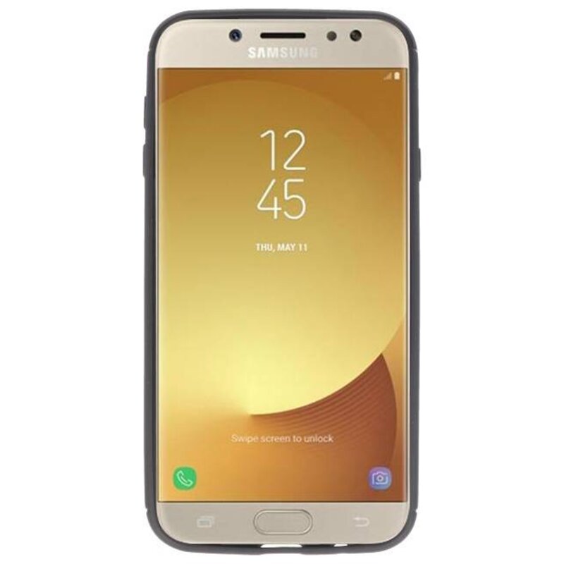 Custodia Softcase per Galaxy J7 2017 con supporto per anello nero