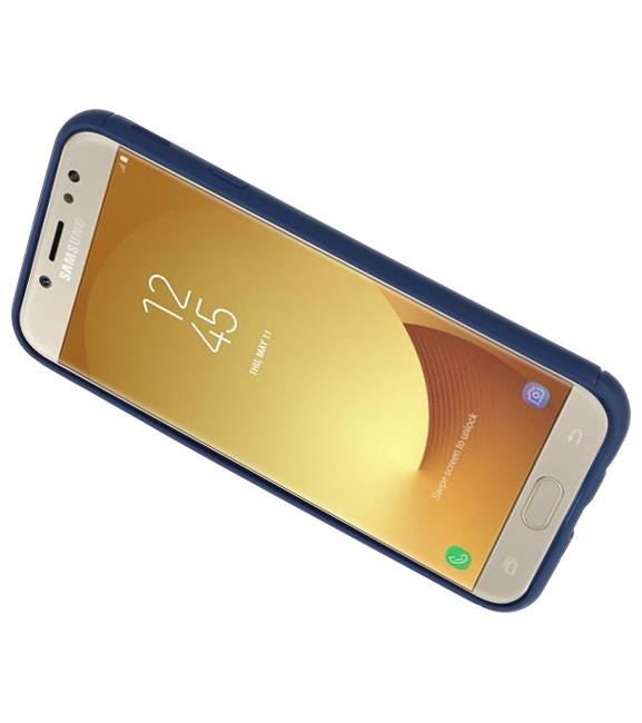 Softcase für Galaxy J7 2017 Case mit Ringhalter Navy