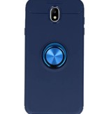 Softcase für Galaxy J7 2017 Case mit Ringhalter Navy