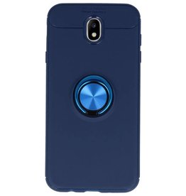 Softcase pour Galaxy J7 2017 Etui avec Porte-Bague Marine