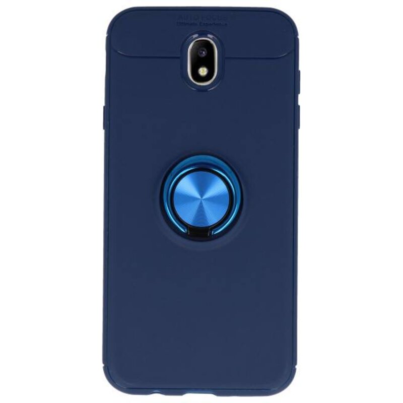 Softcase für Galaxy J7 2017 Case mit Ringhalter Navy