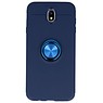 Softcase voor Galaxy J7 2017 Hoesje met Ring Houder Navy