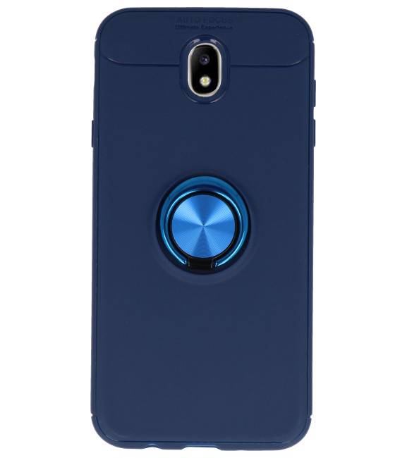 Softcase für Galaxy J7 2017 Case mit Ringhalter Navy