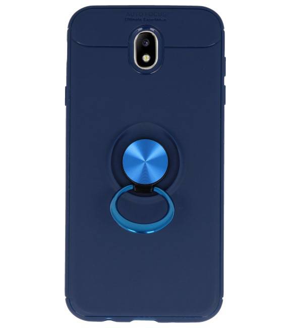 Softcase für Galaxy J7 2017 Case mit Ringhalter Navy