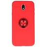 Funda Softcase para Galaxy J7 2017 con soporte para anillo rojo