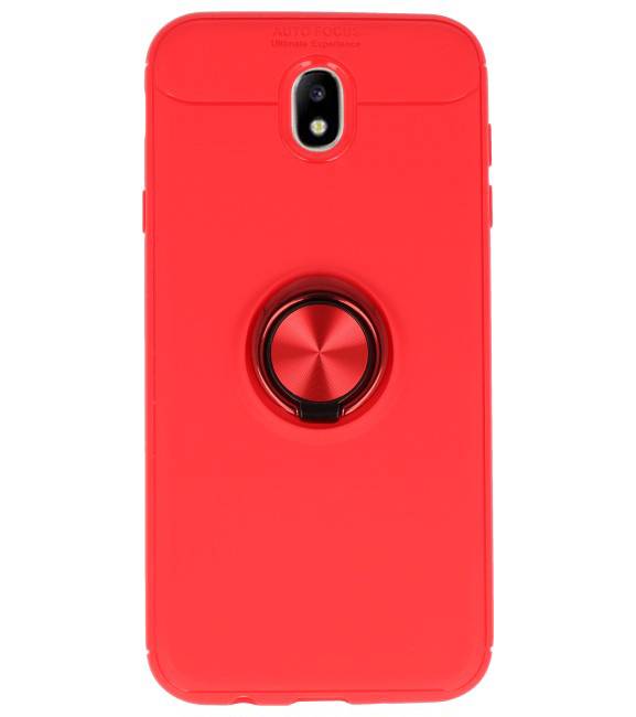 Softcase til Galaxy J7 2017 Taske med Ring Holder Red