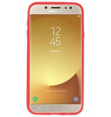 Funda Softcase para Galaxy J7 2017 con soporte para anillo rojo